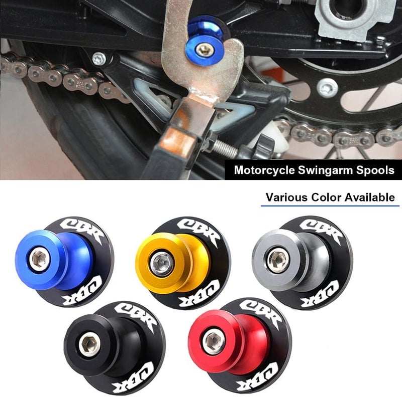 FREAXLL 2pcs M8*1.5 Motorcycle Swing Arm Sliders Spools for H-onda CBR150 CBR100f CBR1000rr CBR1100xx CBR125 CBR250 CBR400rr CBR400f CBR450sr CBR600rr CBR600f CBR900rr CBR954rr (Blue) - Image 5